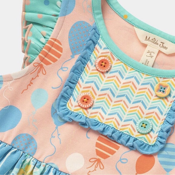 New Matilda Jane Dream Chasers Balloon Play Tunic Top Girls 12 Dress Birthday - Picture 7 of 8